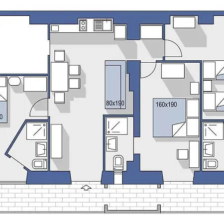 アパート Quadrilocale 3 Bagni Centro *